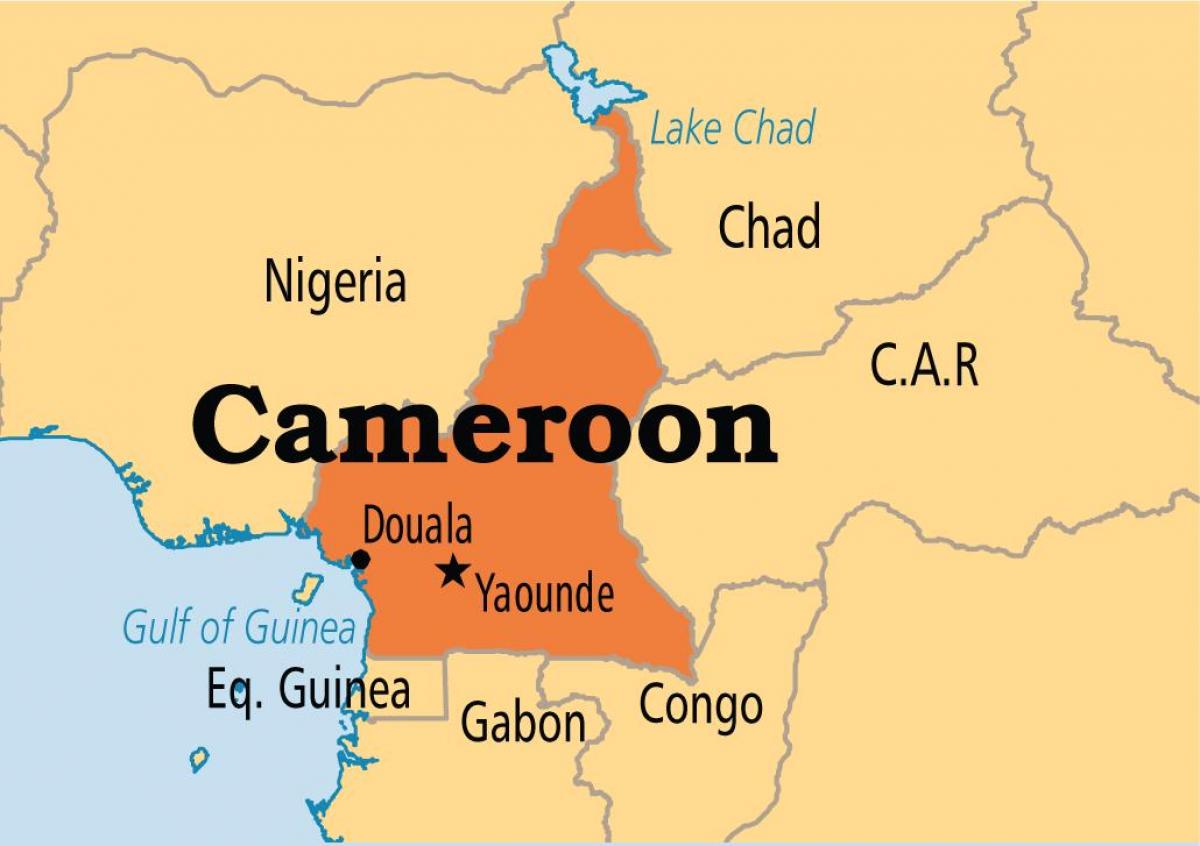 Žemėlapis yaounde Kamerūnas