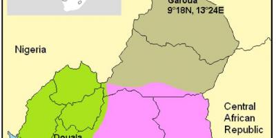 Žemėlapis Kamerūnas klimato